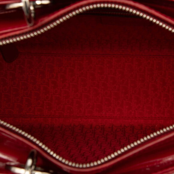 CHRISTIAN DIOR Red Leather Shoulder Bag - Picture 4 of 7